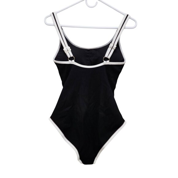 Black & White One-Piece Swimsuit Womens Size Medium Swimwear - Picture 4 of 5